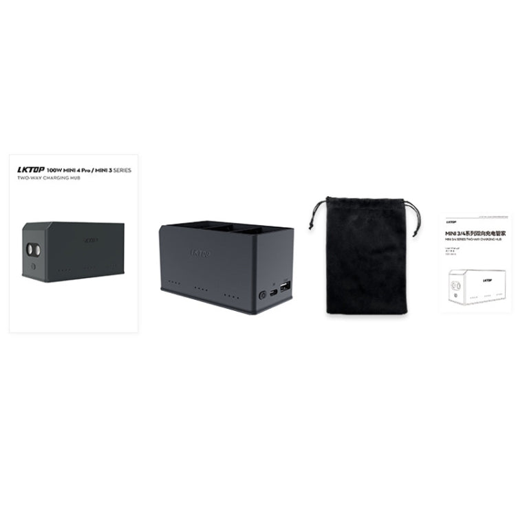 Dron LKTOP 100W Centro de carga bidireccional para DJI Mini 4 Pro / Mini 3 Pro para DJI DJI Mini 4 Pro, DJI Mini 3 Pro — ima…