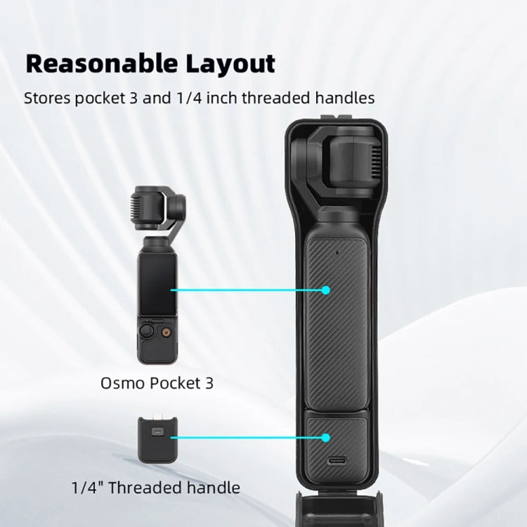 Carcasa BRDRC Caja de almacenamiento impermeable protectora con cordón para DJI Osmo Pocket 3 (negro) — imagen 5