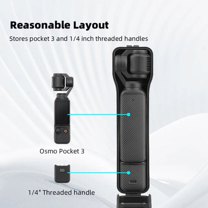 Carcasa BRDRC Caja de almacenamiento impermeable protectora con cordón para DJI Osmo Pocket 3 (negro) — imagen 5