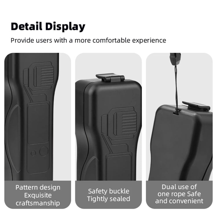Carcasa BRDRC Caja de almacenamiento impermeable protectora con cordón para DJI Osmo Pocket 3 (negro) — imagen 10