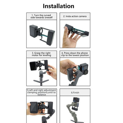 Adaptador Universal de cardán de teléfono a cámara deportiva (negro) — imagen 9