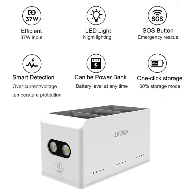 Dron LKTOP 37W Centro de carga bidireccional para DJI Mini 4 Pro / Mini 3 Pro para DJI DJI Mini 4 Pro, DJI Mini 3 Pro — imag…