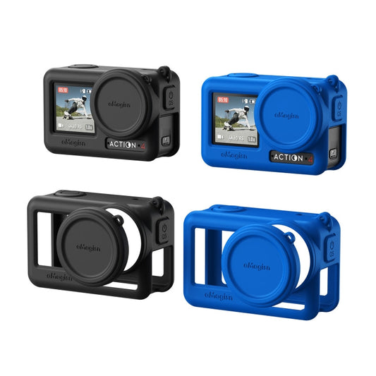 Funda 3 aMagisn protectora de silicona Accesorios de protección de cámara para DJI Osmo Action 4 (azul) — imagen 2