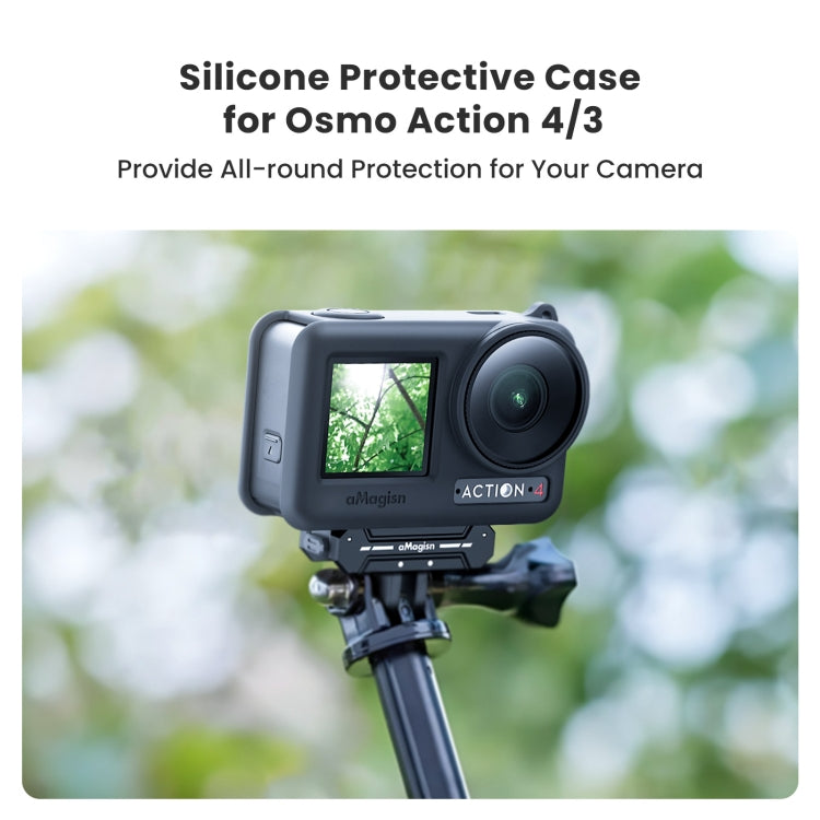 Funda 3 aMagisn protectora de silicona Accesorios de protección de cámara para DJI Osmo Action 4 (azul) — imagen 13