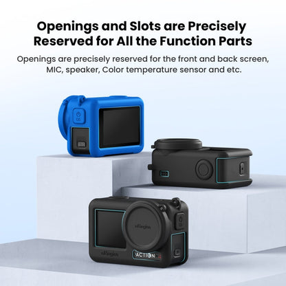 Funda 3 aMagisn protectora de silicona Accesorios de protección de cámara para DJI Osmo Action 4 (negro) — imagen 6