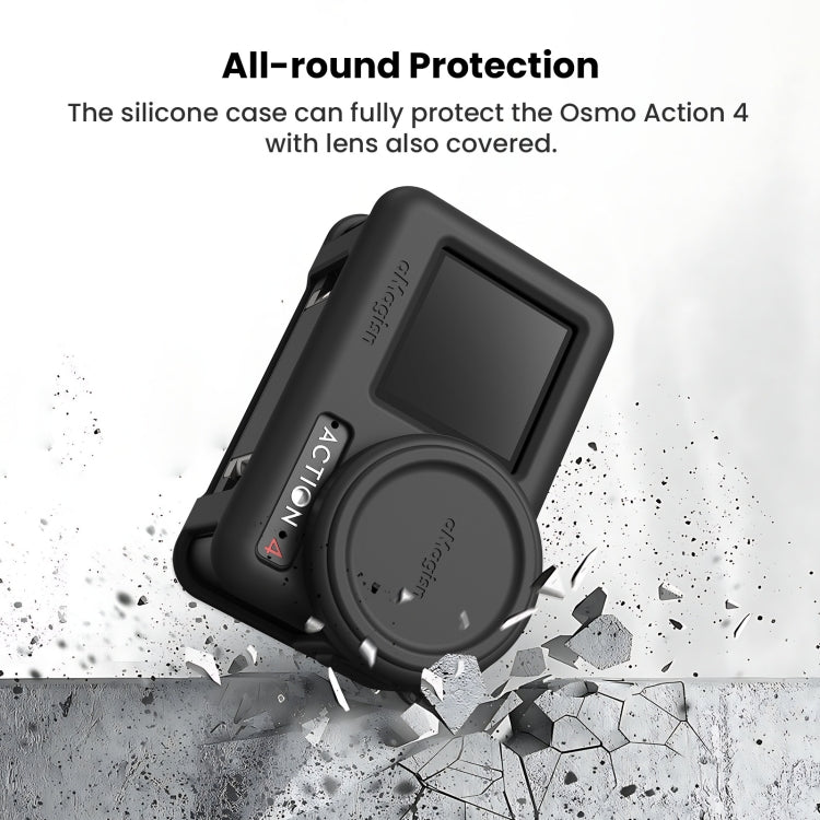 Funda 3 aMagisn protectora de silicona Accesorios de protección de cámara para DJI Osmo Action 4 (azul) — imagen 7