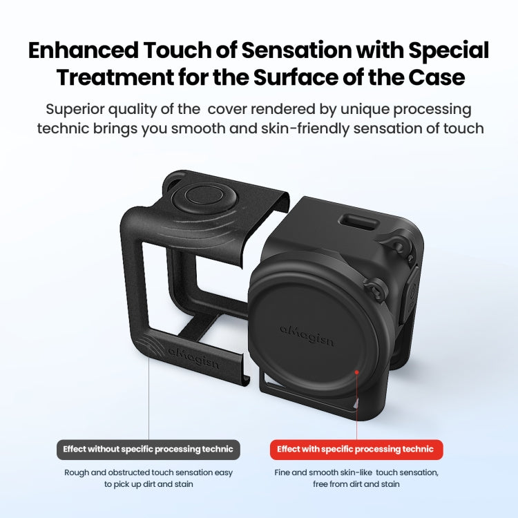 Funda 3 aMagisn protectora de silicona Accesorios de protección de cámara para DJI Osmo Action 4 (negro) — imagen 8