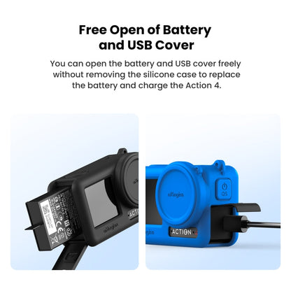 Funda 3 aMagisn protectora de silicona Accesorios de protección de cámara para DJI Osmo Action 4 (azul) — imagen 9