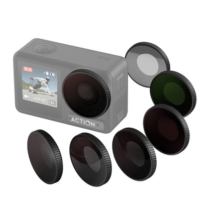 Filtro AMagisn impermeable Accesorios para cámaras deportivas, Estilo: ND8 + ND16 + ND32 + CPL para DJI Osmo Action 4 — imag…