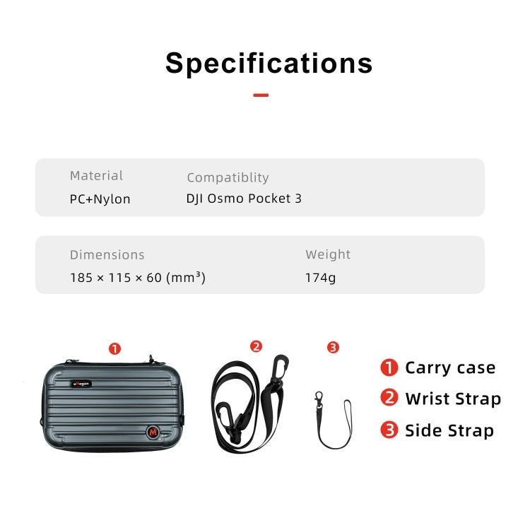 Bolsa aMagisn organizadora pequeña Accesorios protectores para cámaras deportivas para DJI Osmo Pocket 3 (blanco perla) — im…