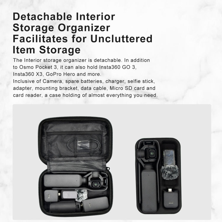 Bolsa aMagisn organizadora pequeña Accesorios protectores para cámaras deportivas para DJI Osmo Pocket 3 (blanco perla) — im…