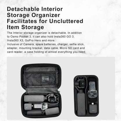 Bolsa aMagisn organizadora pequeña Accesorios protectores para cámaras deportivas para DJI Osmo Pocket 3 (blanco perla) — im…