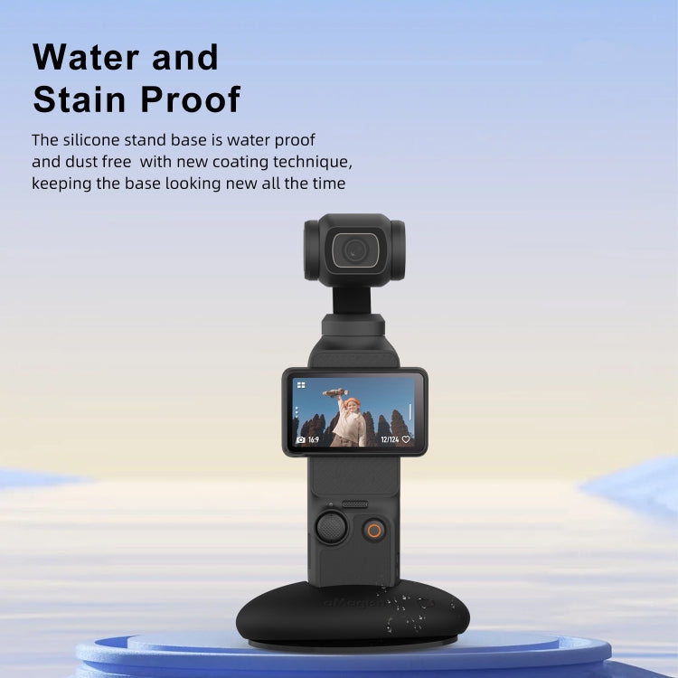 Base de silicona de escritorio aMagisn Accesorios para cámaras deportivas de auto para DJI Osmo Pocket 3 (Base + pegamento d…