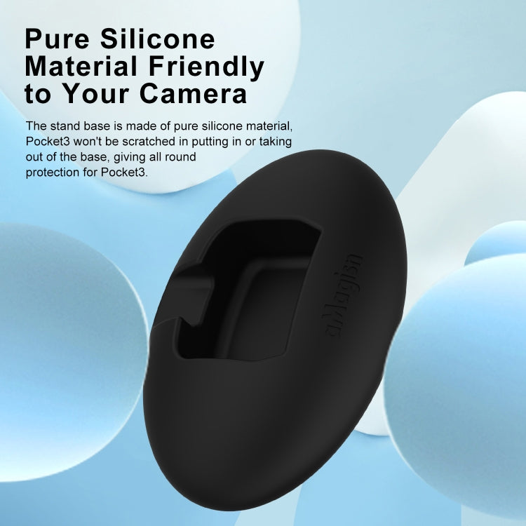 Base de silicona de escritorio aMagisn Accesorios para cámaras deportivas de auto para DJI Osmo Pocket 3 (Base + pegamento d…