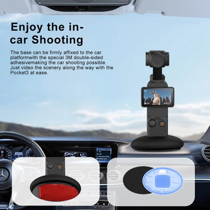 Base de silicona de escritorio aMagisn Accesorios para cámaras deportivas de auto para DJI Osmo Pocket 3 (Base + pegamento d…