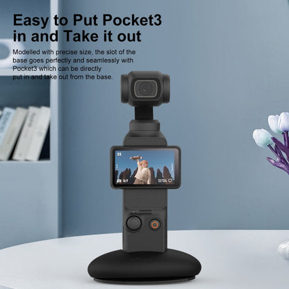 Base de silicona de escritorio aMagisn Accesorios para cámaras deportivas de auto para DJI Osmo Pocket 3 (Base + pegamento d…