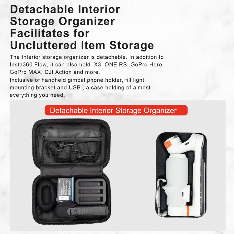 Bolsa de almacenamiento Para Insta360 Flow aMagisn pequeña Accesorios protectores (gris profundo) — imagen 9