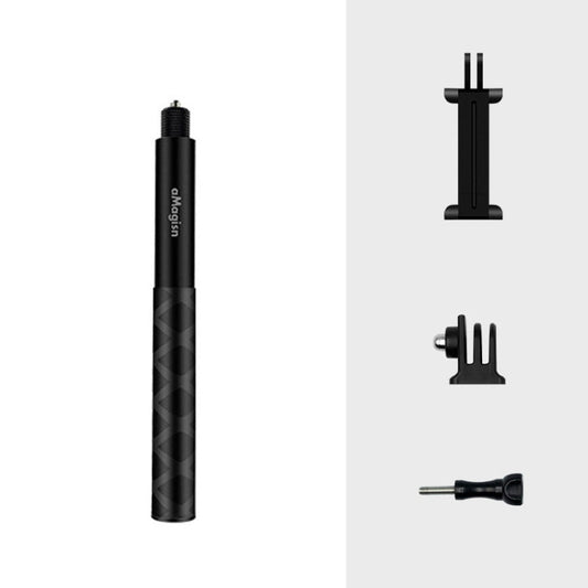 Clip AMagisn 120 cm Invisible Straight Pull Selfie Stick Accesorios para cámaras deportivas, Especificación: Varilla + 1/4 d…