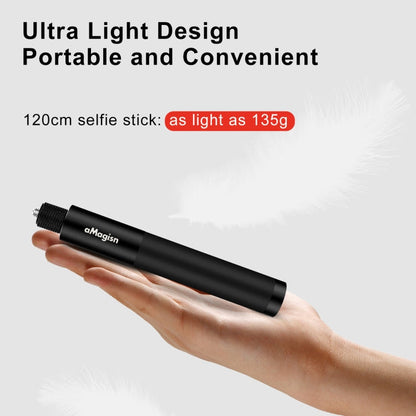 Clip AMagisn 120 cm Invisible Straight Pull Selfie Stick Accesorios para cámaras deportivas, Especificación: Varilla + 1/4 d…