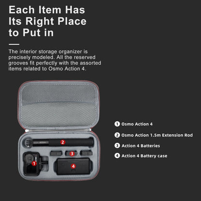 Paquete de almacenamiento aMagisn medio accesorios de cámara de acción de protección para DJI Osmo Action 4 — imagen 8