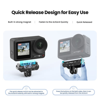 3 aMagisn Magnético Fast Disassembly Motion Camera Accessories para DJI Osmo Action 4 — imagen 6