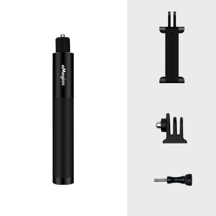 Clip AMagisn 70cm Invisible Straight Pull Selfie Stick Sports Camera Accessories, Specification: Rod+1/4 Turn 3 Jaw+Screw+Te…