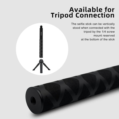 Clip AMagisn 70cm Invisible Straight Pull Selfie Stick Sports Camera Accessories, Specification: Rod+1/4 Turn 3 Jaw+Screw+Te…