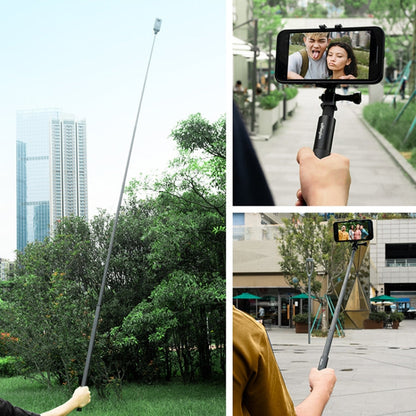 AMagisn Accesorios para cámaras deportivas con palo selfie recto invisible de 70 cm, especificación: varilla + 1/4 de vuelta…