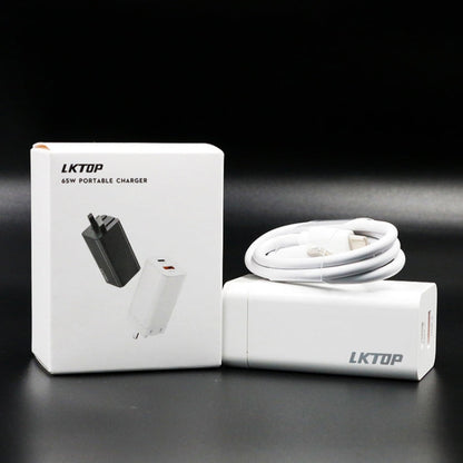 Mavic Serie LKTOP 65W GaN Cargador Adaptador de CA con puerto USB-C y USB-A Enchufe de EE. UU para DJI Mavic — imagen 8