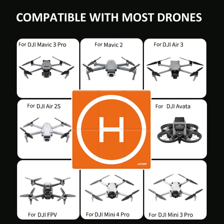 LKTOP 65cm Dron Universal Landing Pad Alfombrilla de Lanzamiento de Aviones RC Plegable Impermeable de Doble Cara para DJI M…