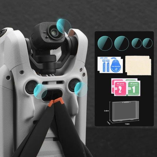 Película Sensor / Protector antirrayas de templada de lente, especificaciones: 1 juego para DJI Mini 4 Pro — imagen 2