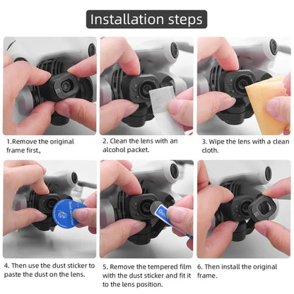 Película Sensor / Protector antirrayas de templada de lente, especificaciones: 2 juegos para DJI Mini 4 Pro — imagen 5