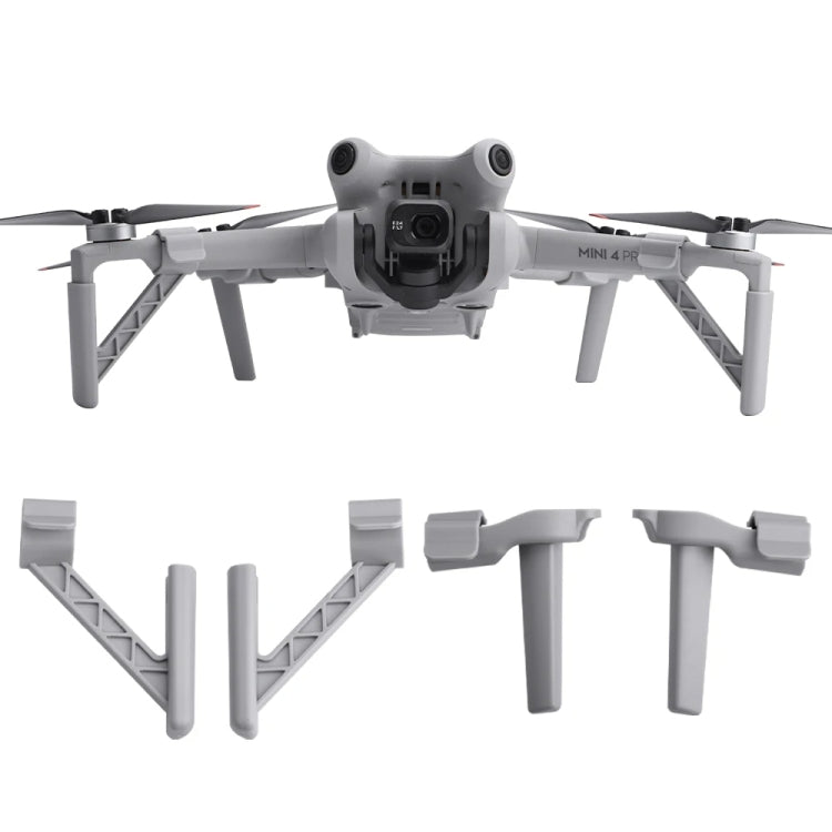 Dron BRDRC Tren de aterrizaje Pata de altura aumentada para DJI Mini 4 Pro (gris)