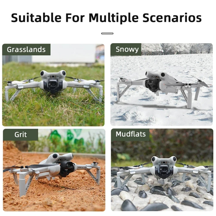 Dron BRDRC Tren de aterrizaje Pata de altura aumentada para DJI Mini 4 Pro (gris) — imagen 8