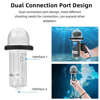 Funda BRDRC impermeable de 40 m de profundidad Cubierta de carcasa de buceo para DJI Osmo Pocket 3 (mango transparente) — im…