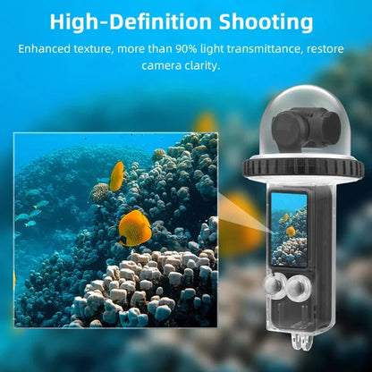 Funda BRDRC impermeable de 40 m de profundidad Cubierta de carcasa de buceo para DJI Osmo Pocket 3 (mango negro) — imagen 7