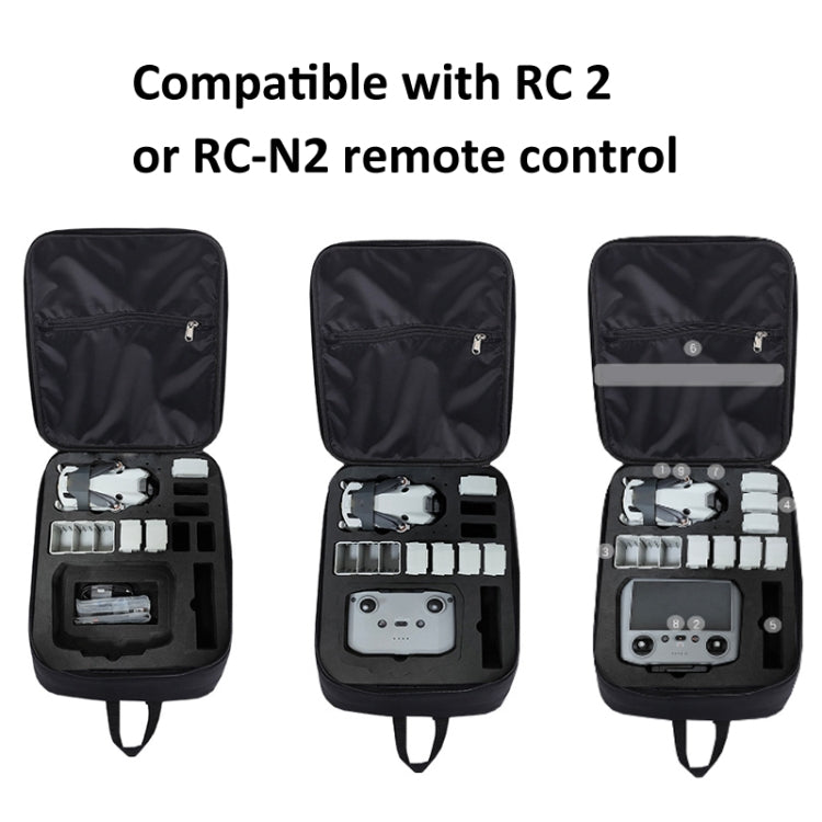 Mochila Bolsa de almacenamiento con diseño de concha dura EVA para DJI Mini 4 Pro (Negro) — imagen 5