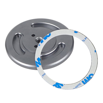Soporte magnético para teléfono con orificio de 1/4 de pulgada para brazo mágico de trípode (color titanio)