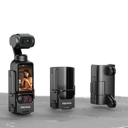 Soporte Adaptador extendido HEPAIL, mango de extensión de bisel protector, adaptador de zapata fría para DJI Osmo Pocket 3 —…