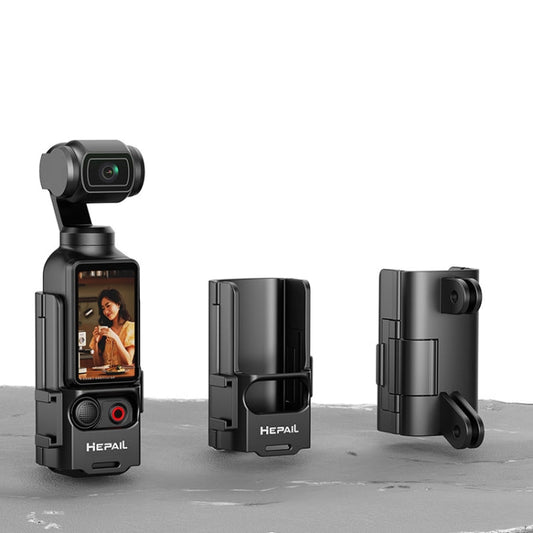 Soporte Adaptador extendido HEPAIL, mango de extensión de bisel protector, adaptador de zapata fría para DJI Osmo Pocket 3 —…