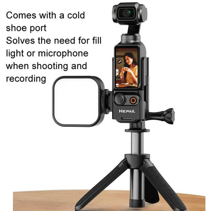 Soporte Adaptador extendido HEPAIL, mango de extensión de bisel protector, adaptador de zapata fría para DJI Osmo Pocket 3 —…