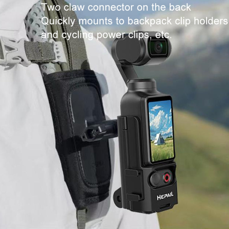 Soporte Adaptador extendido HEPAIL, mango de extensión de bisel protector, adaptador de zapata fría para DJI Osmo Pocket 3 —…