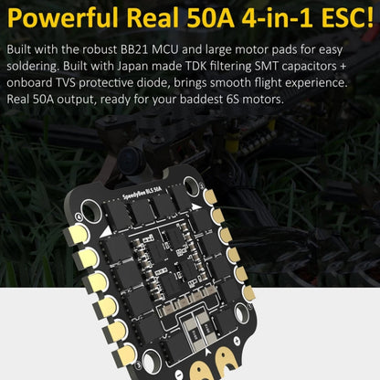 SpeedyBee BLS 50A 4-en-1 ESC 3-6S Lipo barómetro para RC Dron — imagen 2