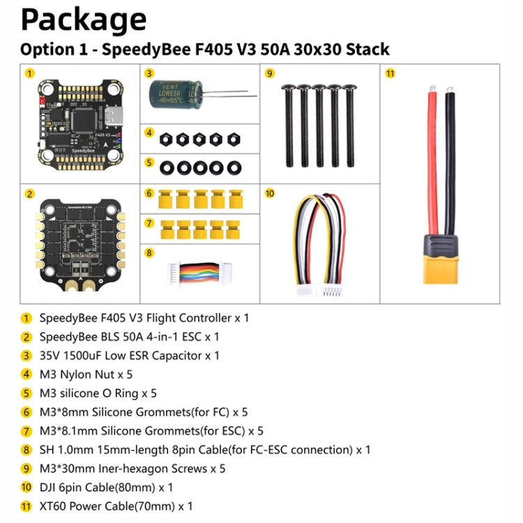 SpeedyBee BLS 50A 4-en-1 ESC 3-6S Lipo barómetro para RC Dron — imagen 16