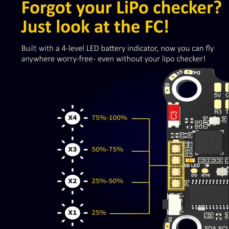 SpeedyBee BLS 50A 4-en-1 ESC 3-6S Lipo barómetro para RC Dron — imagen 5