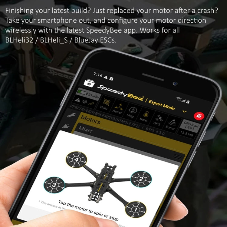 SpeedyBee BLS 50A 4-en-1 ESC 3-6S Lipo barómetro para RC Dron — imagen 8