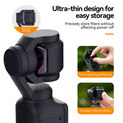 Juego de filtros de succión Pocket 3 TELESIN S5-FLT-03 magnéticos CPL+ND16+ND64+ND256 — imagen 5