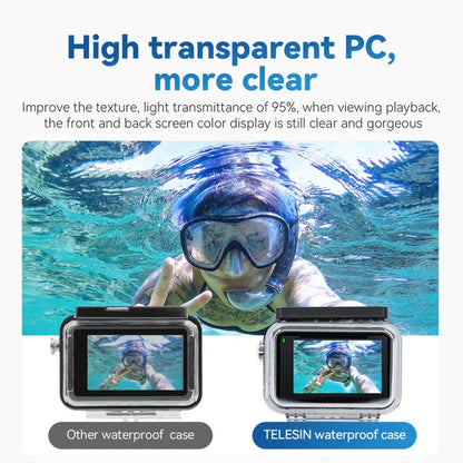 Carcasa 4 TELESIN OA-WTP-003 45m impermeable sellada estuche de buceo para DJI Osmo Action 3 — imagen 6