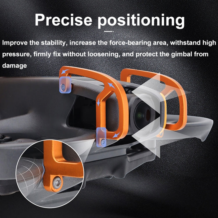 Lente CQT Aleación de aluminio Dron Gimbal Parachoques anticolisión para DJI Avata 2 (Naranja) — imagen 9