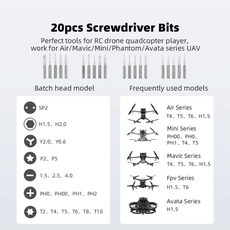 Kit de destornilladores multifunción 36 en 1 para Serie Mavic / Air / Mini / / FPV para DJI Avata — imagen 6